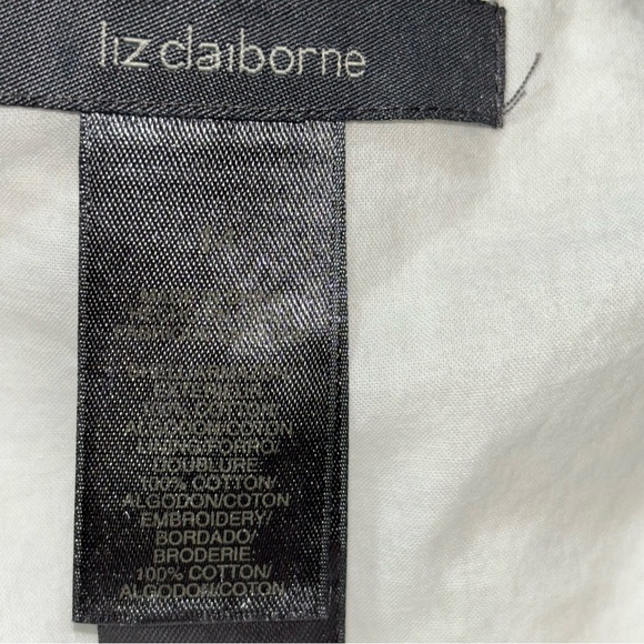 Liz Claiborne White Full Pleated Floral Stitched Skirt Size 14 - Picture 5 of 9